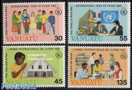 Vanuatu 1986 International Year Of Peace 4v, Mint NH, History - Peace - Vanuatu (1980-...)