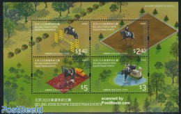 Hong Kong 2008 Olympic Equestrian Events S/s, Mint NH, Nature - Sport - Horses - Olympic Games - Unused Stamps