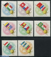 Hungary 1962 World Cup Football Chile 8v, Mint NH, History - Sport - Various - Flags - Football - Sport (other And Mix.. - Unused Stamps