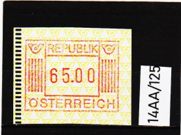 14AA/125  ÖSTERREICH 1983 AUTOMATENMARKEN  A N K  1. AUSGABE  65,00 SCHILLING   ** Postfrisch - Automatenmarken [ATM]