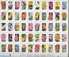 United States Of America 1992 Flowers 50v M/s, Mint NH, Nature - Flowers & Plants - Unused Stamps