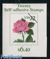 United States Of America 1995 Pink Rose Booklet S-a, Mint NH, Nature - Flowers & Plants - Roses - Stamp Booklets - Unused Stamps