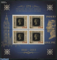 Azerbaijan 2015 175 Years Penny Black S/s, Mint NH, Stamps On Stamps - Briefmarken Auf Briefmarken