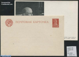 Russia, Soviet Union 1924 Illustrated Postcard (Lenin Greyblack), Unused Postal Stationary - Lettres & Documents
