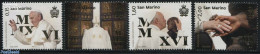 San Marino 2016 Jubilee Of Mercy 4v, Mint NH, Religion - Pope - Religion - Unused Stamps