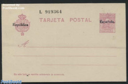 Spain 1931 Postcard 15Cs, Republica Espagnola Overprint, Unused Postal Stationary - Cartas & Documentos