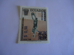 ECUADOR  MNH  STAMPS OVERPRINT  SPORTS  BASKETBALL 1958 - Ecuador