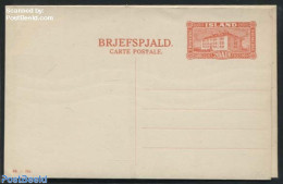 Iceland 1925 Postcard, National Museum 20A, Unused Postal Stationary, Art - Museums - Storia Postale