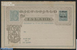 Iceland 1902 Reply Paid Postcard 1GILDI/1GILDI On 5/5A, Ultramarin, Unused Postal Stationary - Covers & Documents