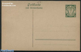 Germany, Danzig 1924 Reply Paid Postcard 10/10pf, Unused Postal Stationary - Andere & Zonder Classificatie