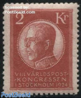 Sweden 1924 2Kr, Stamp Out Of Set, Unused (hinged) - Ongebruikt