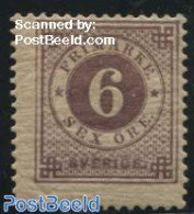Sweden 1886 6o Redviolet, Stamp Out Of Set, Unused (hinged) - Unused Stamps
