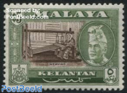 Malaysia 1957 Kelantan 5$, Stamp Out Of Set, Mint NH, Various - Textiles - Textiel
