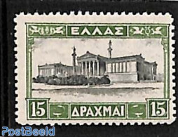 Greece 1927 15Dr, Stamp Out Of Set, Unused (hinged) - Neufs