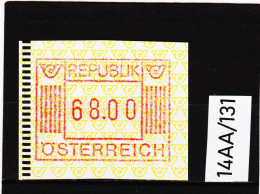 14AA/131  ÖSTERREICH 1983 AUTOMATENMARKEN  A N K  1. AUSGABE  68,00 SCHILLING   ** Postfrisch - Automatenmarken [ATM]