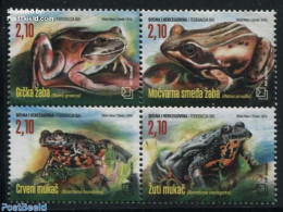 Bosnia Herzegovina - Croatic Adm. 2016 Frogs 4v [+] Or [:::], Mint NH, Nature - Frogs & Toads - Bosnie-Herzegovine
