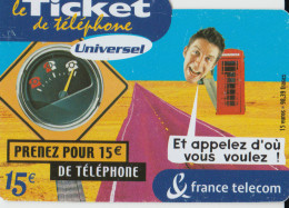 TC24 - TICKET TELEPHONE UNIVERSEL, Pour 1 € - Per Cellulari (ricariche)