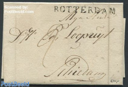 Netherlands 1815 Folding Letter From Rotterdam To Schiedam, Postal History - ...-1852 Voorlopers