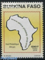Burkina Faso 2016 Africa Philately Shop 1v, Mint NH, Various - Philately - Maps - Géographie