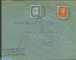 Netherlands 1953 Postage Due 10c, Postal History - Storia Postale