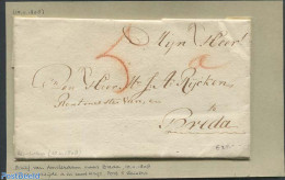 Netherlands 1808 Folding Letter From Amsterdam To Breda., Postal History - ...-1852 Voorlopers