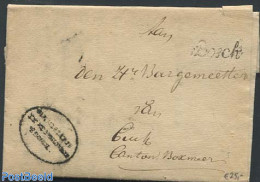 Netherlands 1814 Folding Letter From S Hertogenbosch To Boxmeer, Postal History - ...-1852 Voorlopers