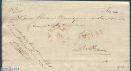 Netherlands 1839 Folding Letter From Zwolle To Dalfsen, Postal History - ...-1852 Voorlopers