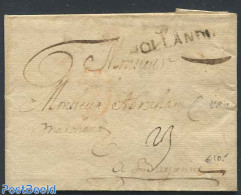 Netherlands 1825 Folding Cover From Holland To Bayonne, France, Postal History - ...-1852 Voorlopers