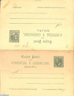 Spain 1884 Reply Paid Postcard 5/5c, Unused Postal Stationary - Brieven En Documenten