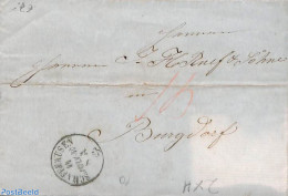 Switzerland 1857 Folding Letter From Schaffhausen, Postal History - Cartas & Documentos