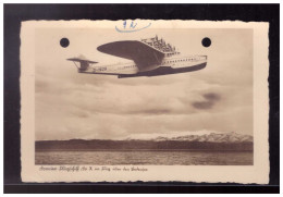 Dt- Reich (024116) Propagandakarte Dornier Flugschiff Do X Im Flug über Den Bodensee, Ungebraucht Aktengelocht - Matériel