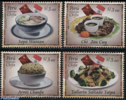 Peru 2016 Chifa Food 4v, Mint NH, Health - History - Food & Drink - Flags - Levensmiddelen