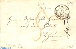 Switzerland 1864 Folding Letter From Switzerland, Postal History - Lettres & Documents