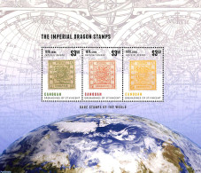 Saint Vincent & The Grenadines 2014 Canouan, The Imperial Dragon Stamps 3v M/s, Mint NH, Various - Stamps On Stamps - .. - Briefmarken Auf Briefmarken