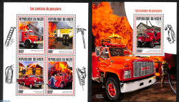 Niger 2017 Fire Engines 2 S/s, Mint NH, Fire Fighters & Prevention - Bombero