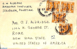Palestinian Terr. 1926 Letter To USA, Postal History - Palestine