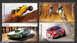 Iceland 2011 Motor Sports 4v, Mint NH, Sport - Transport - Autosports - Motorcycles - Unused Stamps