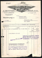Rechnung Naila I. Bayern 1938, C. Seyffert GmbH, Textilwerke, Modellansicht Des Gesamten Fabrikgeländes  - Otros & Sin Clasificación