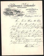 Rechnung Gevelsberg 1895, Köllmann & Vorlaender, Fabrik In Baubeschlägen Aller Art, Betriebsgelände Mit Innenhof  - Otros & Sin Clasificación