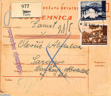 Croatia 1942 Parcel Card, Postal History - Croazia