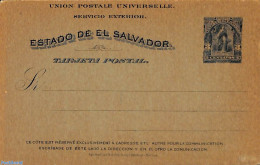 El Salvador 1899 Postcard 3c, Unused Postal Stationary - El Salvador