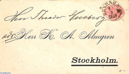 Sweden 1888 Envelope 10o With Printed Address, Used Postal Stationary - Cartas & Documentos