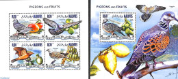 Maldives 2014 Pigeons And Fruits 2 S/s, Mint NH, Birds - Fruit - Fruits