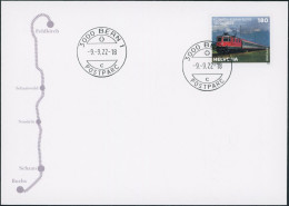 Suisse - 2022 - Bahnstrecke A•FL•CH - Blockausschnitte - Ersttagsbrief FDC ET - Cartas & Documentos