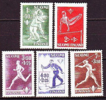 1945. Finland. Sports. MNH. Mi. Nr. 286-90 - Nuovi