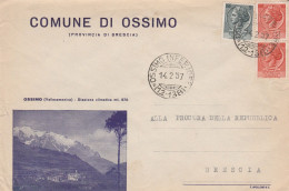 E 108 Ossimo Inferiore Frazionario 12-138 Periodo Repubblica - 1946-60: Storia Postale