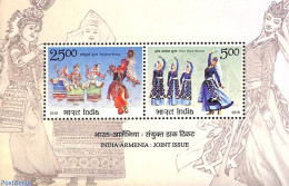 India 2018 Joint Issue Armenia S/s, Mint NH, Performance Art - Various - Dance & Ballet - Joint Issues - Nuovi