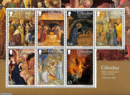 Gibraltar 2018 Christmas S/s, Mint NH, Religion - Christmas - Art - Paintings - Noël
