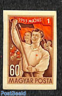 Hungary 1953 Labour Day 1v, Imperforated, Unused (hinged) - Neufs