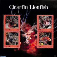 Palau 2019 Clearfin Lionfish 4v M/s, Mint NH, Nature - Fish - Peces